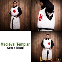 mittelalterlicher Ritter Templer Wappenrock Baumwoll Tabard