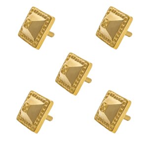 Elite Pure Solid Brass Leather Mounts Functional Set of 5