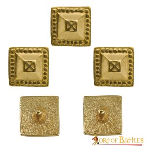 Elite Pure Solid Brass Leather Mounts Functional Set of 5