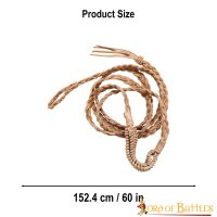 handgefertigte balearische Steinschleuder aus Leder geflochten