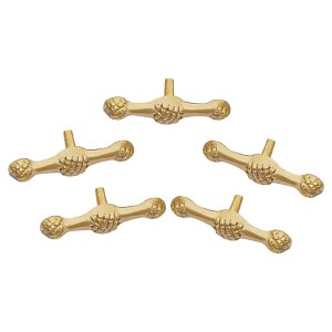 Medieval Pure Solid Brass Leather Mount Set of 5