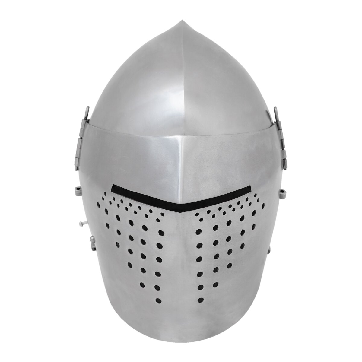 Late Medieval Full Visor Bascinet Helmet 14 gauge