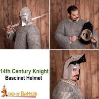 14. Jahrhundert Ritter Bascinet Beckenhaube 16 Gauge (1,6 mm)