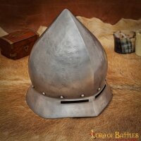 Spätmittelalterlicher Kesselhut-Helm Eisenhut In Antikem Finish 16 Gauge (1,6 mm)