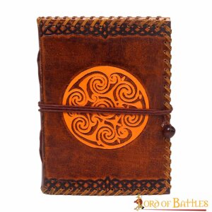 Handgemachtes Journal mit Keltischem Spiraldesign Lederbuch mit handgeschöpften Seiten