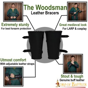 "The Woodsman" Armschienen handgefertigt aus Leder