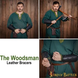 "The Woodsman" Armschienen handgefertigt aus Leder