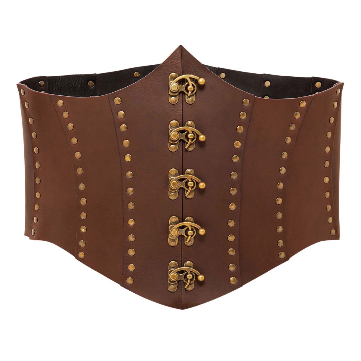 Anne Bony Handcrafted Under - bust Leather Corset Brown