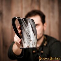 "Mighty Wolf" Wikinger Hornkrug Bierkrug aus Horn