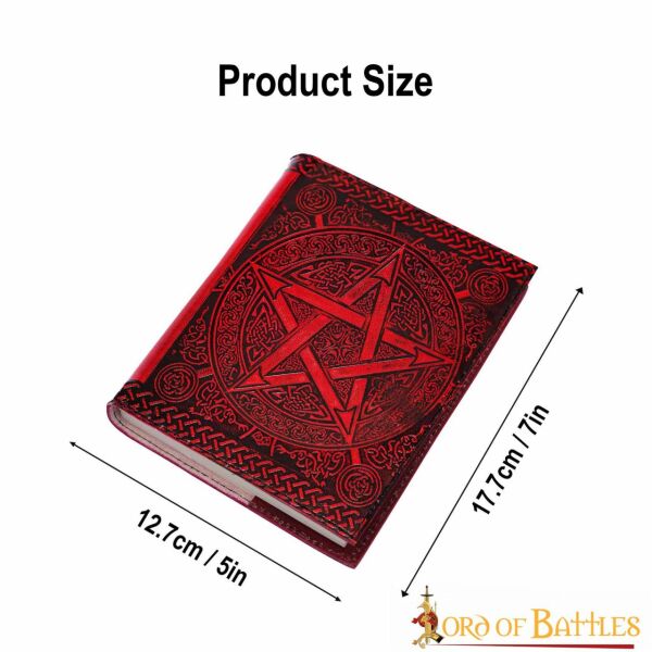 Handgefertigtes Leder Buch der Schatten – Pentagram Wicca Notizbuch Handgefertigtes Leder Buch der Schatten – Pentagram Wicca Notizbuch