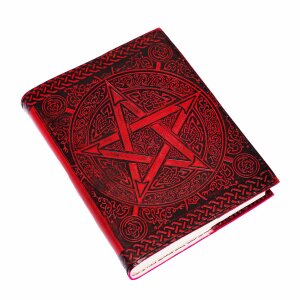Medieval Pentacle Journal Handcrafted Genuine Leather...