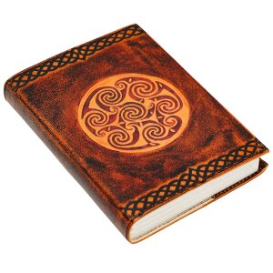 Medieval Journal with Celtic Spiral Design Handcrafted...