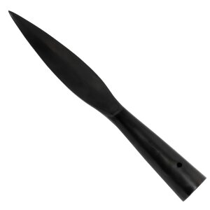 Medieval Black Spear Head Hand Forged from Carbon Steel