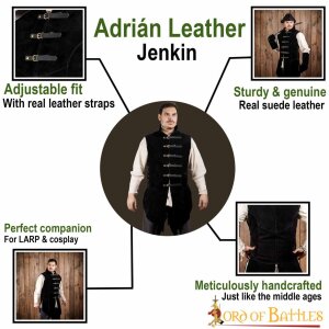 Wildleder Wams Schwarz "Adrian"