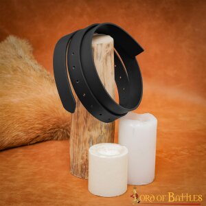 Handgefertigter Einfacher DIY Ledergürtel 2,9 cm breit Schwarz