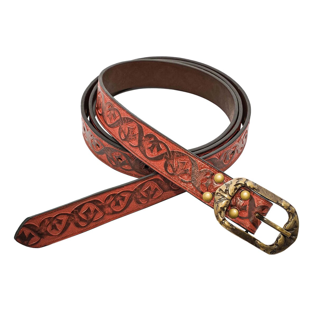 Ceinture larp avec motif en relief et boucle en laiton...