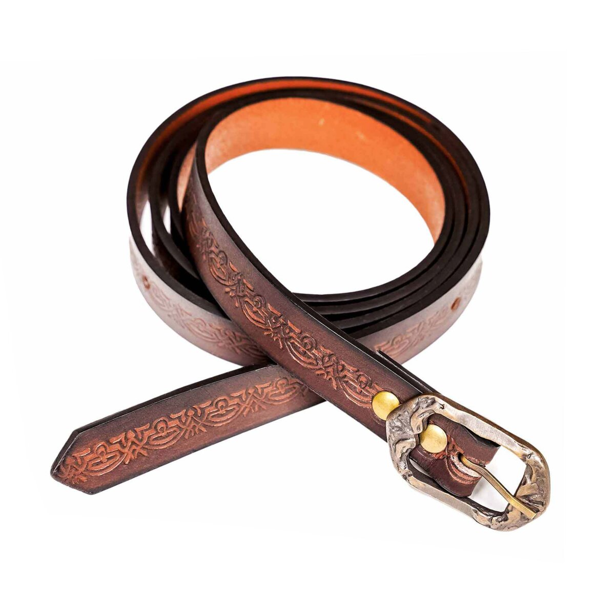 Handcrafted Genuine Leather Belt with Embossed Fantasy...