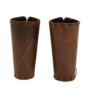 The Woodsman Leather Bracers for LARP Cosplay and...