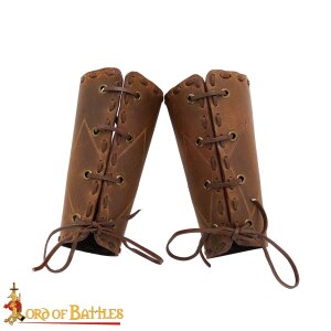 The Woodsman Leather Bracers for LARP Cosplay and...