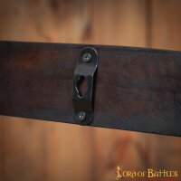 Waffenständer Wandhalter für 3 Schwerter oder Äxte aus Hartholz Dunkelbraun