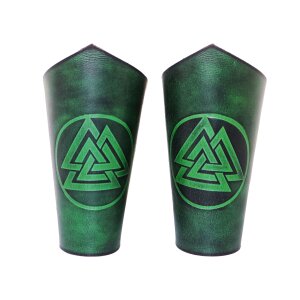 Armschienen oder Armstulpen Wikinger-Valknut-Design