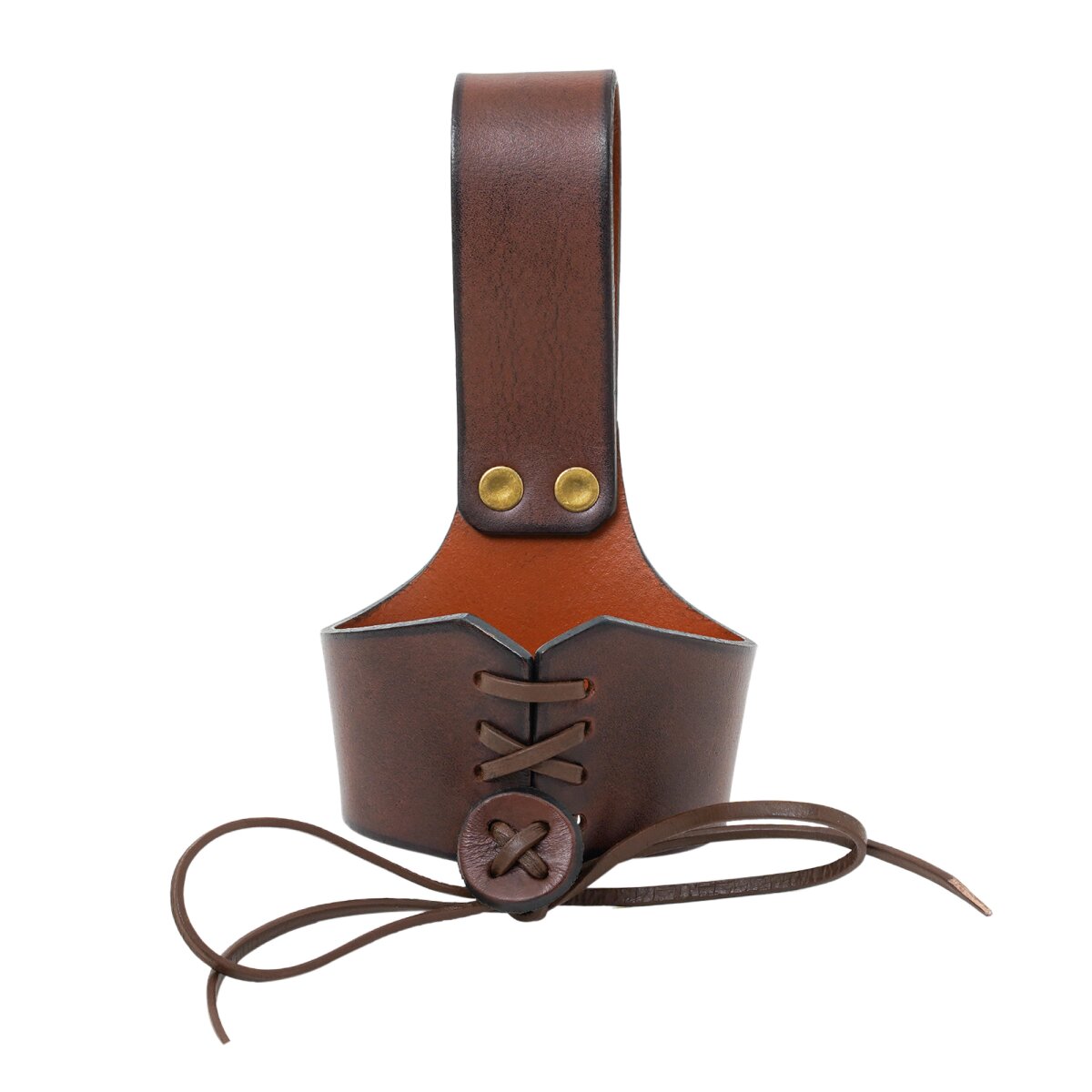 Handcrafted Genuine Leather Horn Holders for Drinking...