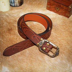 The Woodland Elf Handcrafted Genuine Leather Belt Brown