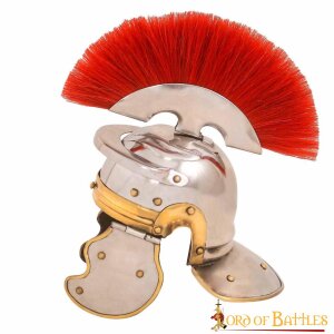 Decorative Roman Centurion Mini Helmet with Red Plume and...
