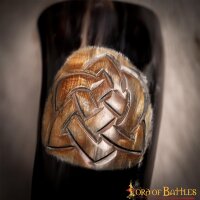 Trinkhorn mit eingraviertem Keltischem Knotenmuster ca. 500ml