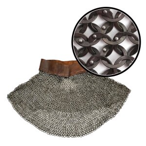 Flat Ring Medieval Chainmail Aventail, Riveted, ID 9 mm,...