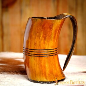 Medieval Viking Horn Tankard Beer Mug Handcrafted Genuine...