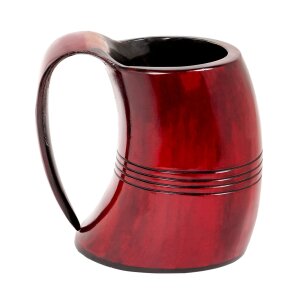 Viking Crimson Horn Tankard Beer Mug Handcrafted Genuine...
