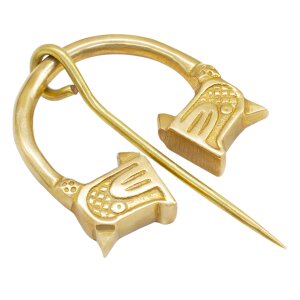 Viking Penannular Brooch Pure Solid Brass Functional...