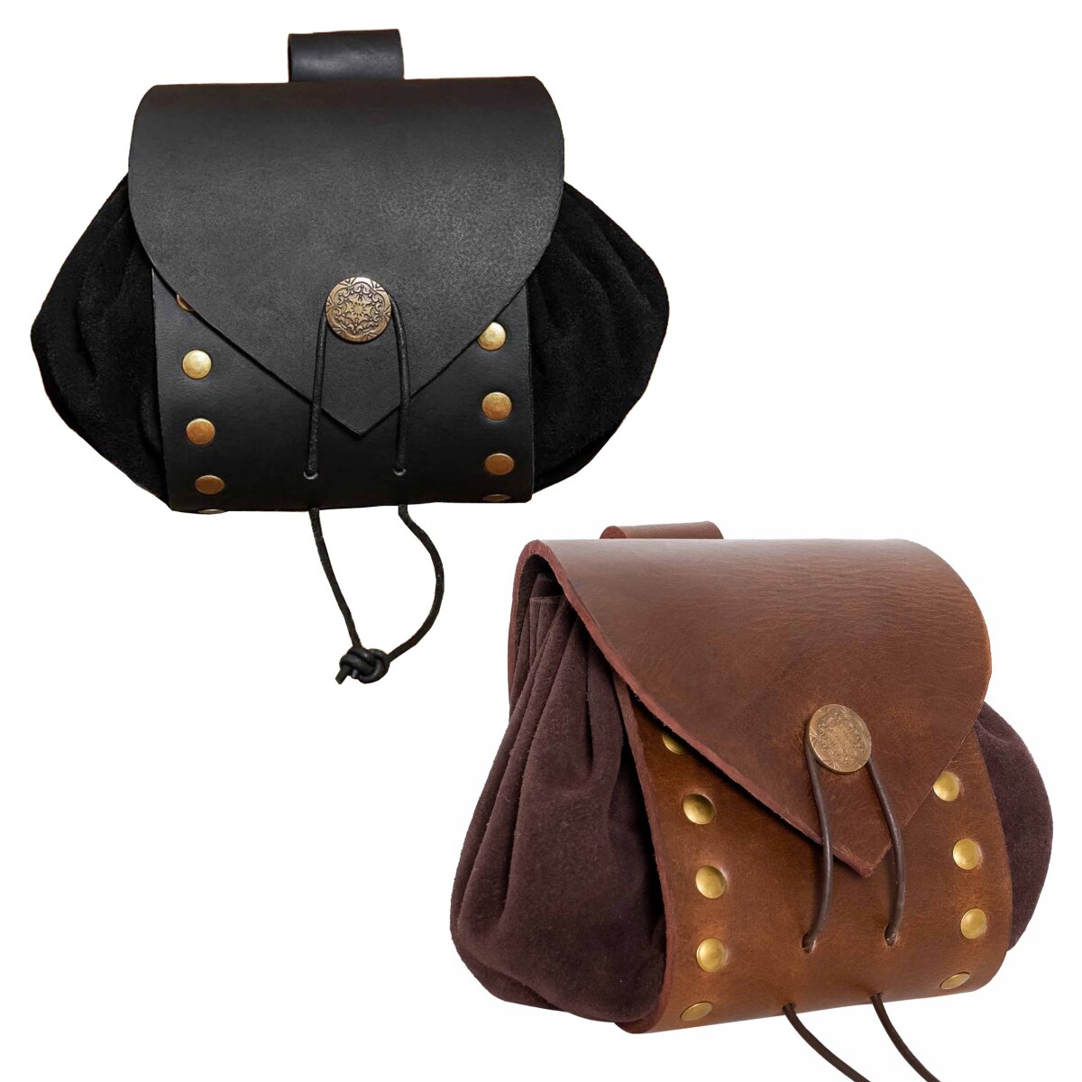 Sac en cuir daventurier avec renforts en cuir