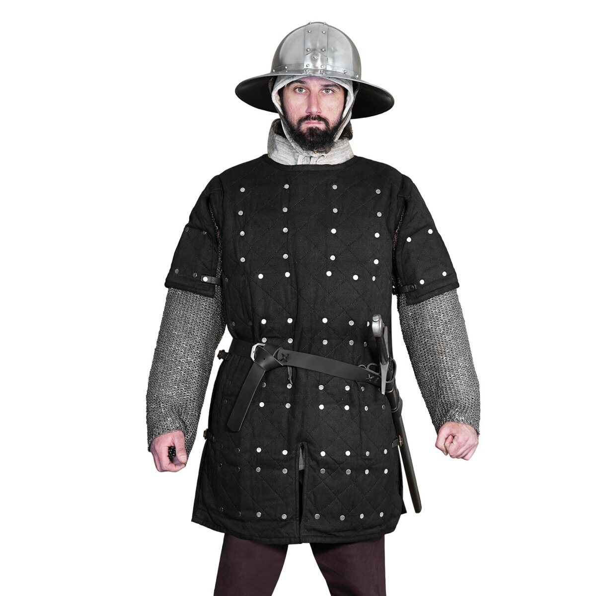 Medieval Brigandine with Riveted Steel Plates Body Armor...