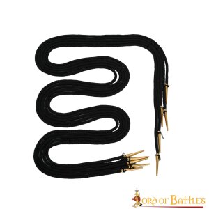 Medieval Pure Brass Aiglets Fabric Black Strings Ideal...