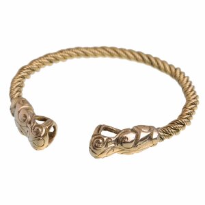 Viking Fenrir Wolf Torc Pure Solid Brass Neck Ring