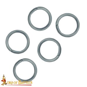 Lose Ringe Kettenringe aus Stahl, unvernietete Rundringe, ID 10 mm, Stärke 16 Gauge (1,6 mm)