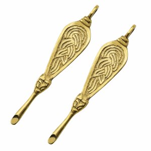 Ornate Viking Pure Solid Brass Ear Cleaner Fully...