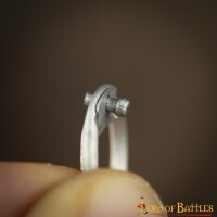 Lose Ringe Kettenringe aus Aluminium, Rundringe mit Pilzkopfnieten, ID 10 mm, Stärke 16 Gauge (1,6 mm) blank