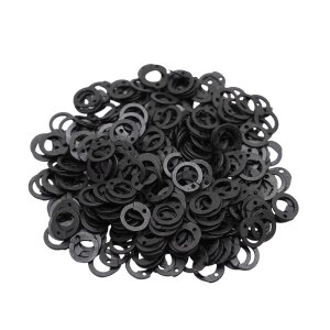 Blackened Mild Steel Loose Rings, Flat Rings with Dome...