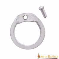 Lose Ringe Kettenringe aus Aluminium,  Flachringe mit Pilzkopfnieten, ID 10 mm, Stärke 16 Gauge (1,6 mm)