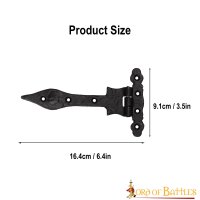 Rustikales Türscharnier oder Truhenscharnier aus Eisen 16.4 x 9.1 cm