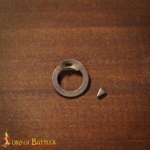 Lose Ringe Kettenringe aus Stahl,  Flachringe mit Keilnieten, ID 9 mm, Stärke 17 Gauge (1,5 mm)