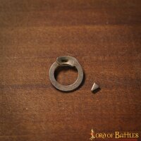 Lose Ringe Kettenringe aus Stahl,  Flachringe mit Keilnieten, ID 9 mm, Stärke 17 Gauge (1,5 mm)