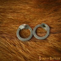 Lose Ringe Kettenringe aus Stahl,  Flachringe mit Keilnieten, ID 9 mm, Stärke 17 Gauge (1,5 mm)