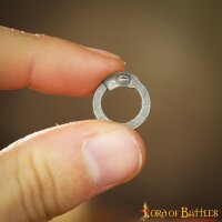 Lose Ringe Kettenringe aus Stahl,  Flachringe mit Keilnieten, ID 9 mm, Stärke 17 Gauge (1,5 mm)