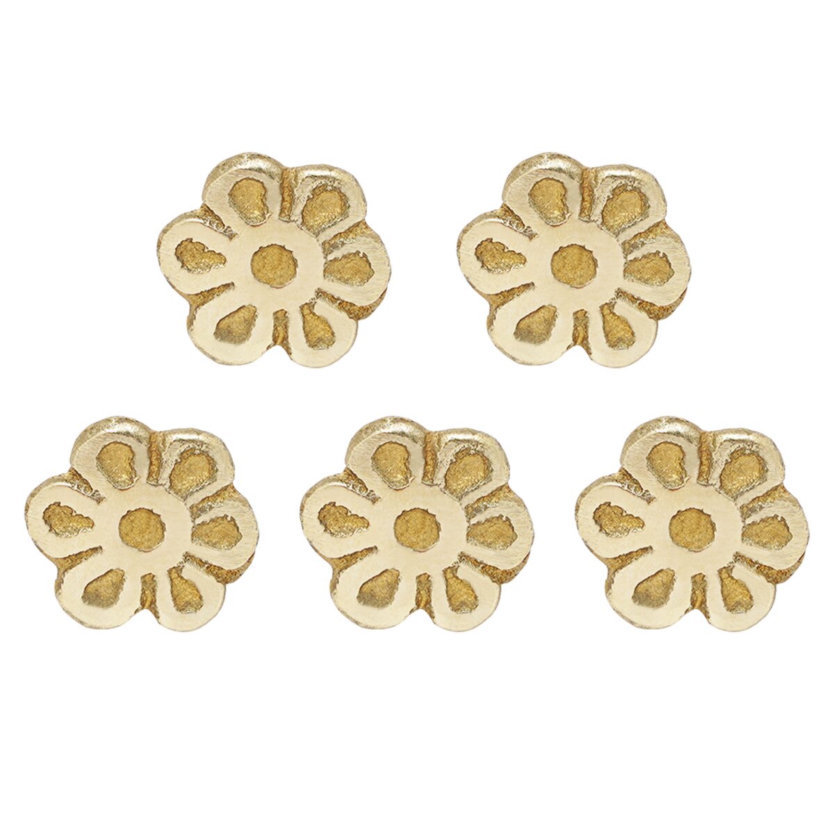 Set di 5 fiori di raccordo decorativi medievali in ottone