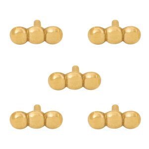 The Ellipses Pure Solid Brass Leather Mounts Set of 5...
