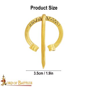 Pure Brass Fibula Cloak Brooch Ideal for Celts / Anglo -...